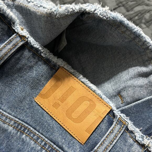 [NEW JEANS] X OIOI sz small layered skirt denim pants OI1C2MPL97BLA OFFICIAL MD - Picture 12 of 16